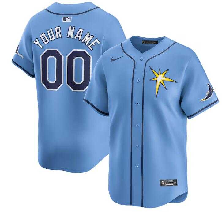 Men%27s Tampa Bay Rays Active Player Custom Light Blue Alternate Stitched Baseball Jersey